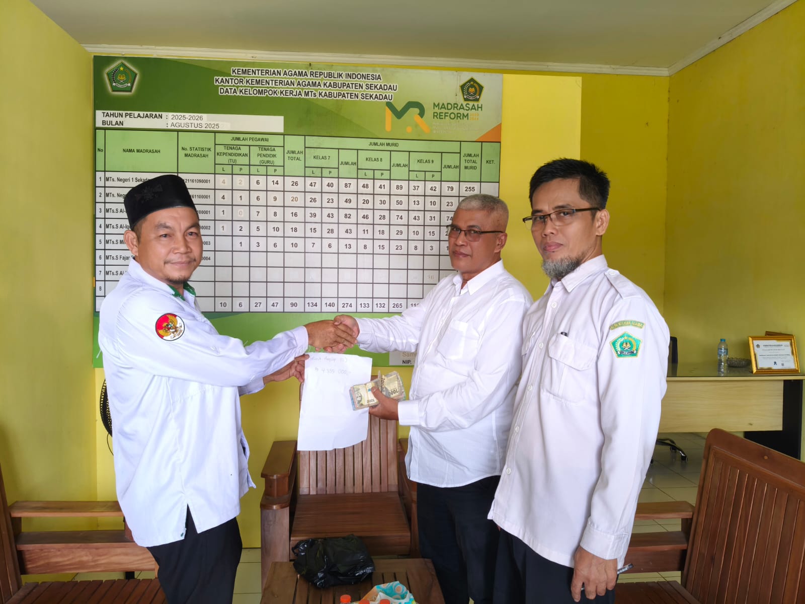 Dari Madrasah untuk Sesama, UPZ MTsN 1 Sekadau Salurkan Infaq